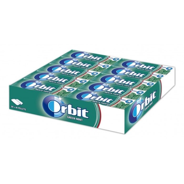 CHICLES ORBIT MENTA, Estuche 10x30