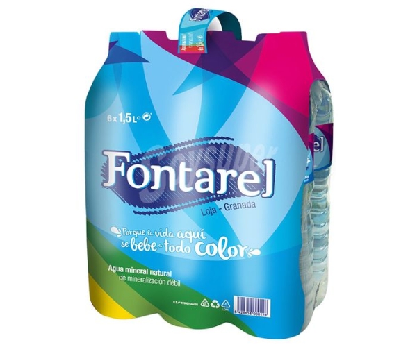 AGUA FONTAREL LITRO Y MEDIO, Pack 6