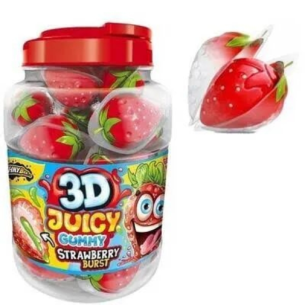 STRAWBERRY 3D JUICY GUMMY, 60und
