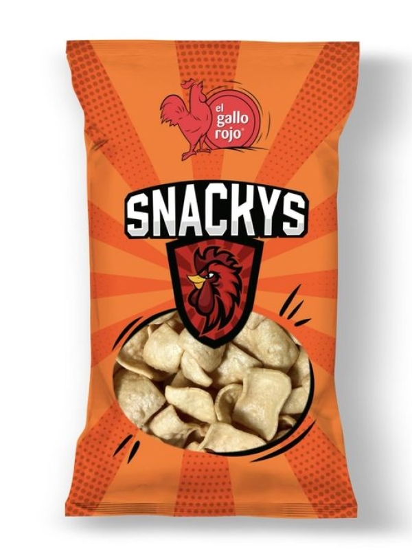 SNACKYS CORTEZA TRIGO GALLO ROJO 55gr, Caja 10und